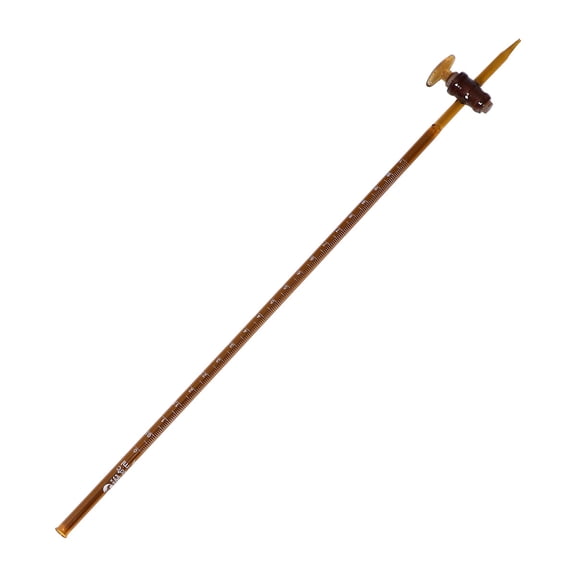 BESTONZON 1Pc Acid Burette Laboratory Glass Instrument Brown Heat Resistant Durable