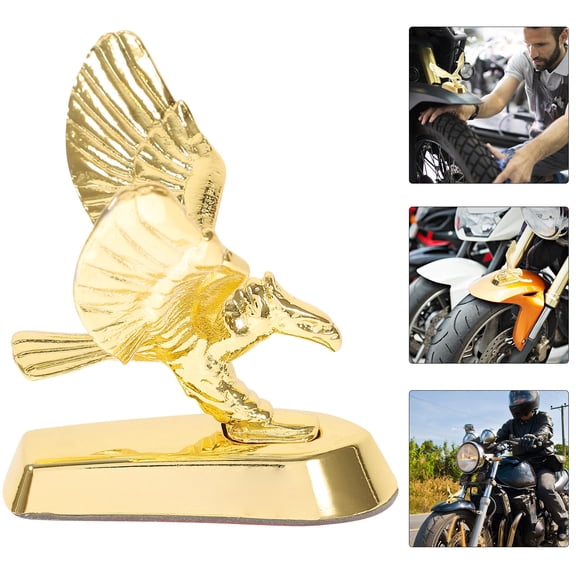 BESTONZON Eagle Decorations for Motorcycle Golden Zinc Alloy 1Pcs 3.6X2.8in