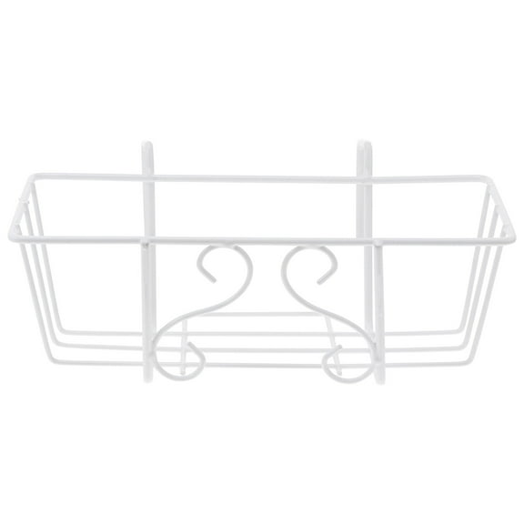 BESTONZON 1Pc Iron Balcony Hanging Flowerpot Rack Sqaure Railing Fence Planter Holder