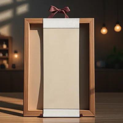 BESTONZON Back to School Blank Canvas Scroll Wall Hanging Rice Paper Traditional Chinese Art 1Pcs