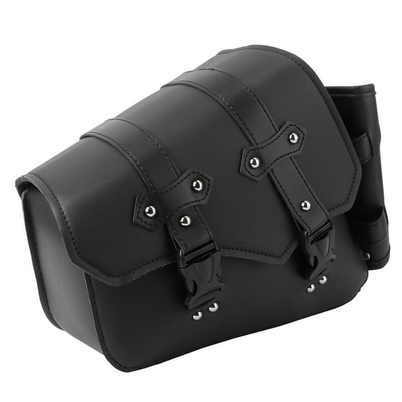 BESTONZON 1Pcs Swingarm Saddle Bags Black PU for Motorcycle Riders