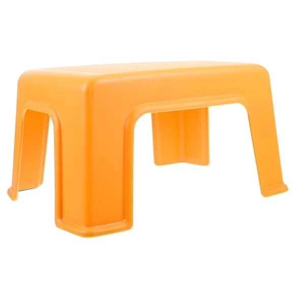 BESTONZON 1Pc Orange Anti Skid Plastic Footstool Stackable Home Furniture Stool