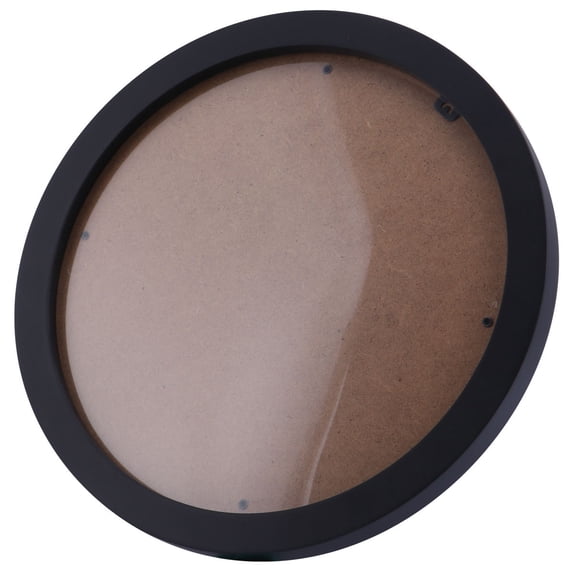 BESTONZON 1Pc Black Wooden Round Picture Frame Circular Wall Decoration for Office