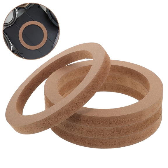 BESTONZON Speaker Adapters Car Stereo Speaker Spacer Adaptors 2 Pairs Khaki Mdf