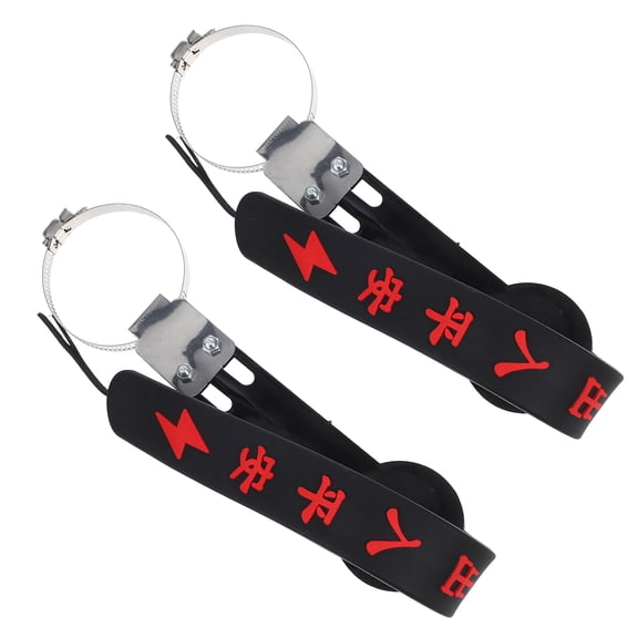 BESTONZON 2Pcs Car Safety Ground Strap Black Firm Silicone Adjustable Automotive Ground Wire