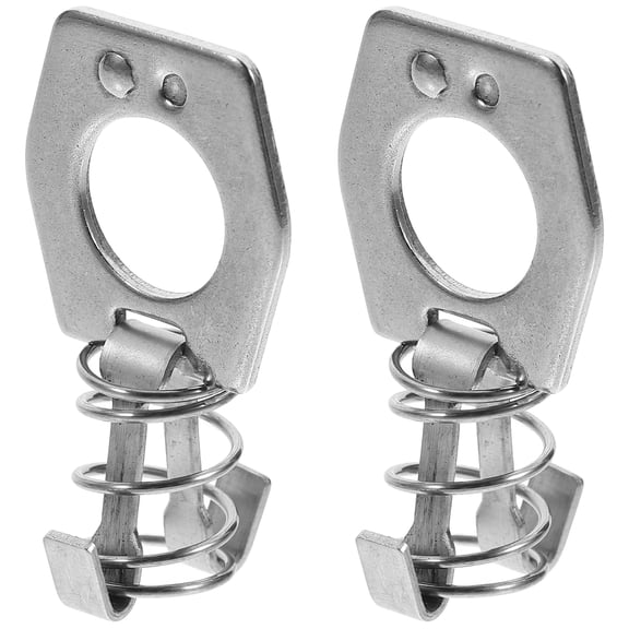 BESTONZON  2 Pcs RV Water Tank Accessories Hose Catch Door Lock Gate Heater Silver