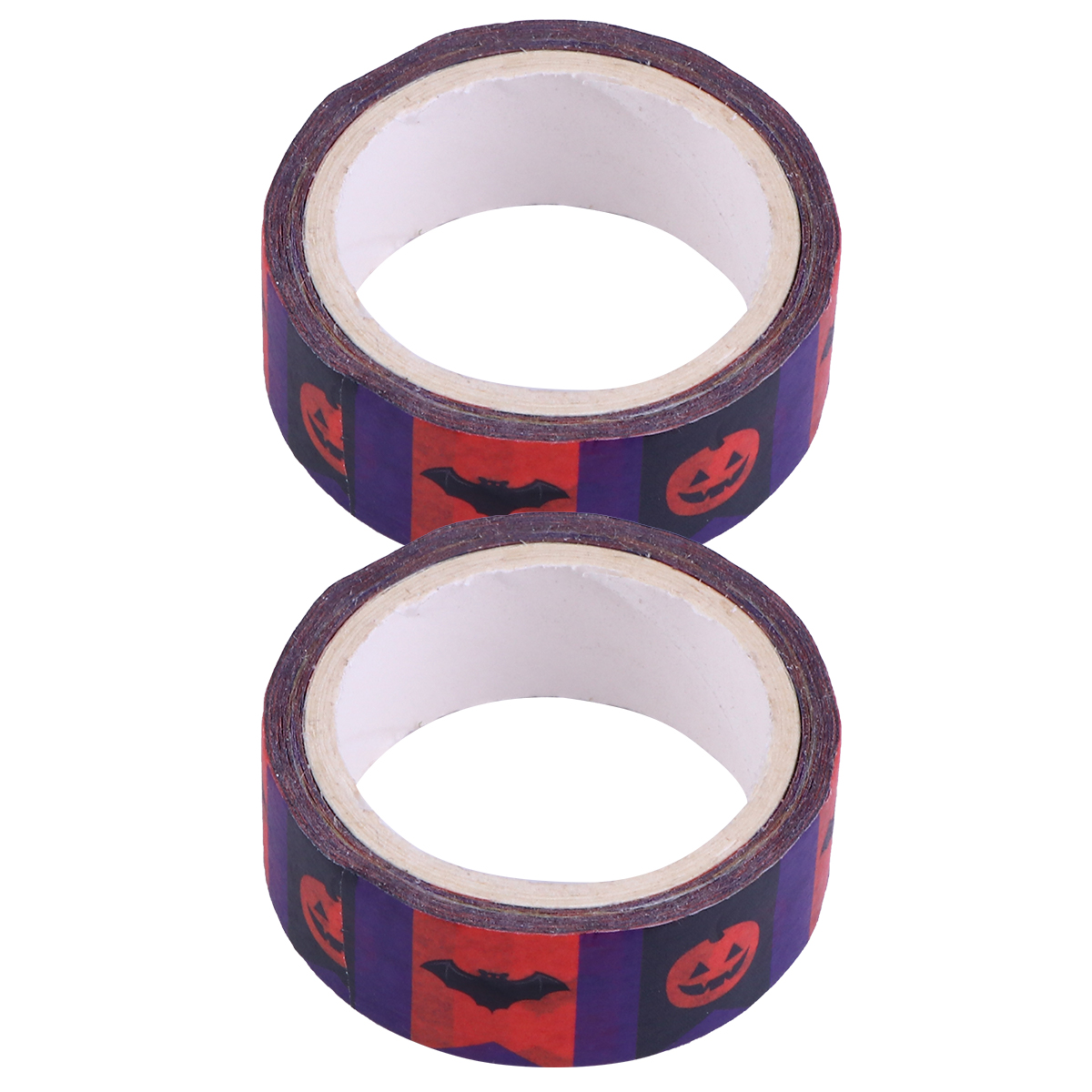 BESTONZON 2 Rolls of Tape Halloween Paper Tape DIY Color Tape DIY Glue