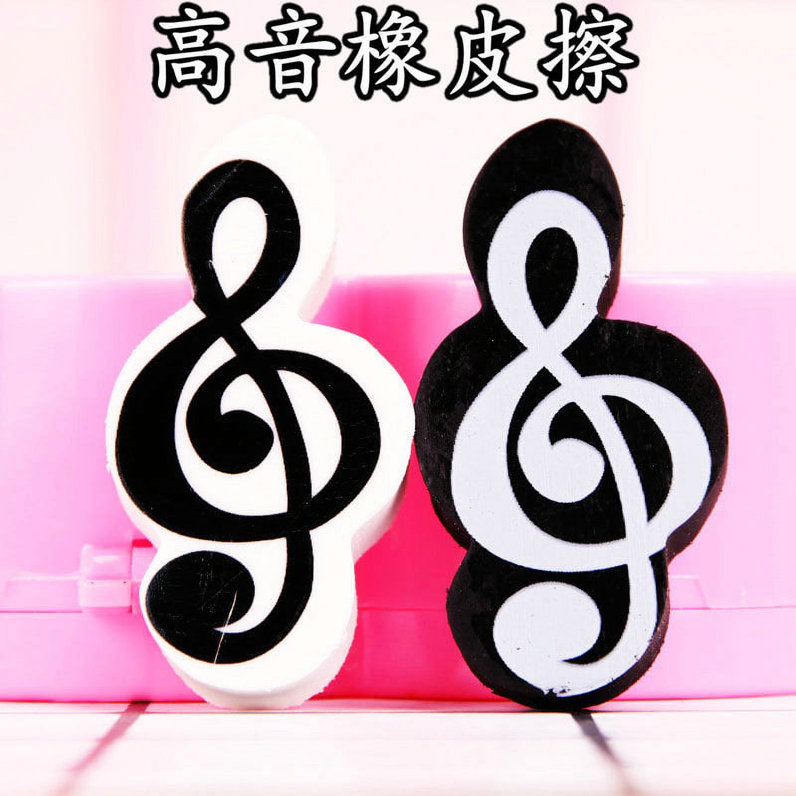 BESTONZON 20 pcs Mini Erasers Cute Small Erasers Music Note Shaped