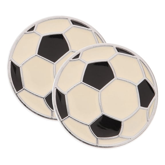 BESTONZON 2Pcs Soccer Car Body Stickers 3D Metal Football Badge Decorative Auto Decal for Cars Trucks