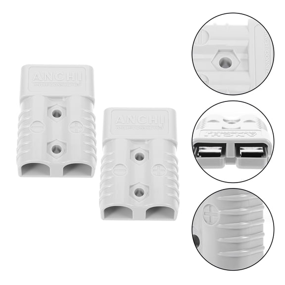 BESTONZON 2Pcs Electrical Quick Connect Wire Connectors for Car Battery and Winch Durable Grey Plugs