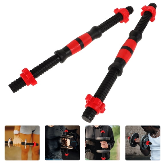BESTONZON Weight Lifting Dumbbell Bar Black for Effective Workouts 2Pcs