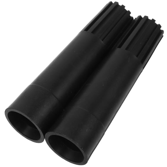 BESTONZON Threaded Broom Handle Tips, Black Plastic, Easy Install for Cleaning Poles, 2Pcs