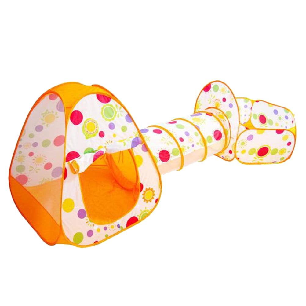 BESTONZON 3 Pcs Kids Crawl Tunnel Tent Portable Large Outdoor Kids Toys House Playhouse Tent for