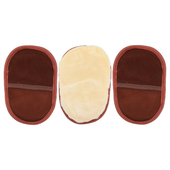 BESTONZON 3Pcs Coffee Car Washing Gloves Plush Material for Gentle and Safe Vehicle Care