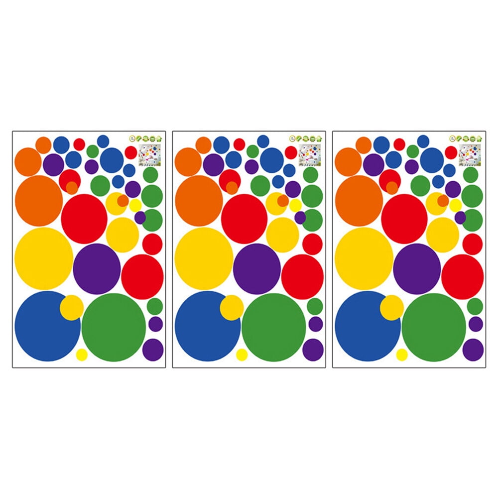 BESTONZON 3 Sheets Art Dot Decal Sticker Wall Decor Removable DIY PVC