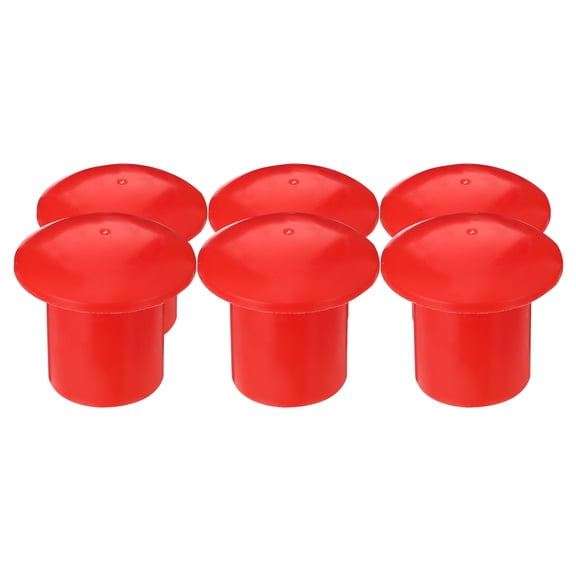 BESTONZON 30Pcs High Visibility Red Plastic Rebar Protective Caps with Strong Compression Resistance