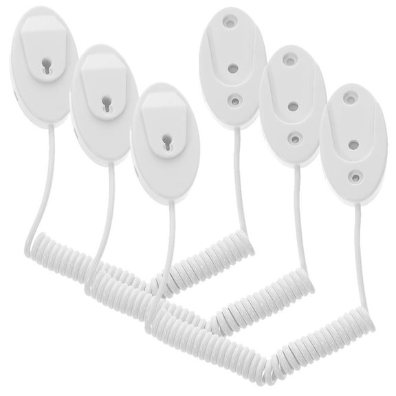 BESTONZON 3Pcs Plastic Retractable Cable with Adhesive Hook for Remote Control and Mobile Phones