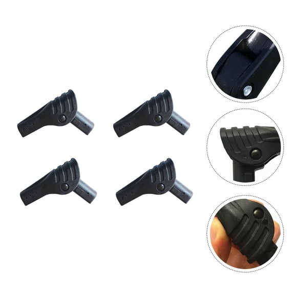 BESTONZON Nylon Tent Joint Uv-Resistant Support Rod Adapter Black for Tent 4Pcs
