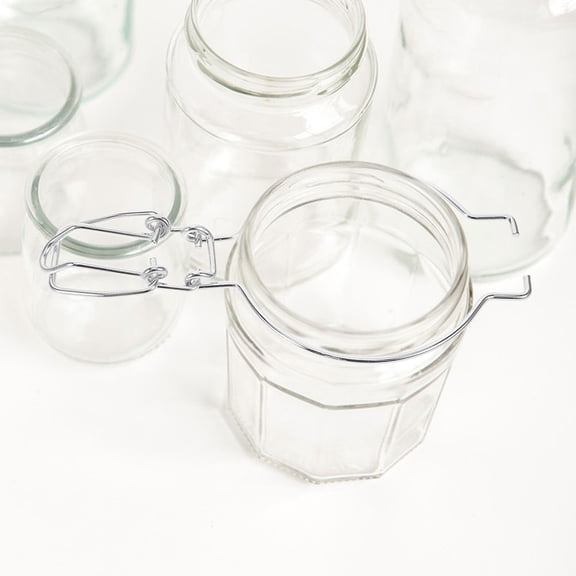 BESTONZON Mason Jar Seal Clips Silver Stainless Steel for Glass Canning 4Pcs