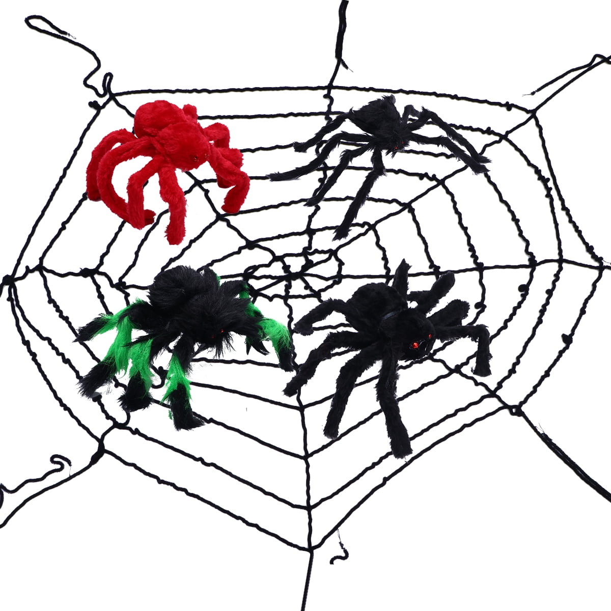 BESTONZON 4pcs Fake Spiders Plush Spiders Realistic Looking Spiders with Spider 