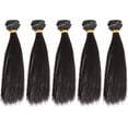 thumbnail image 1 of BESTONZON 5 Pcs 15cm Heat Resistant Straight Hair Wig Handcraft DIY Doll Wigs Weft Hair Extensions for Home School Project (Black), 1 of 6