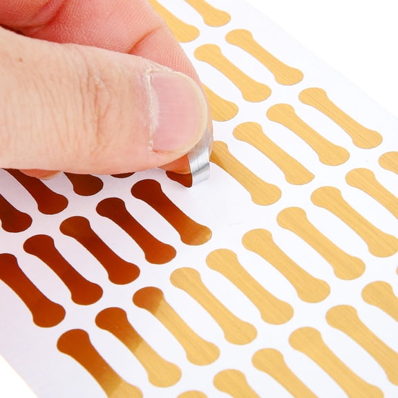 BESTONZON 500Pcs Golden Tamper Proof Label Adhesive Security Stickers for Food and Cosmetics