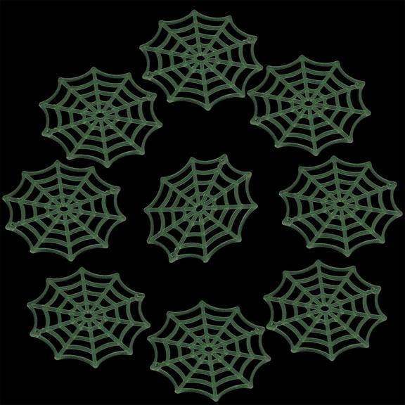 BESTONZON 50Pcs Luminous Spider Web Party Favors White Plastic Cobweb Decoration with Pe Material