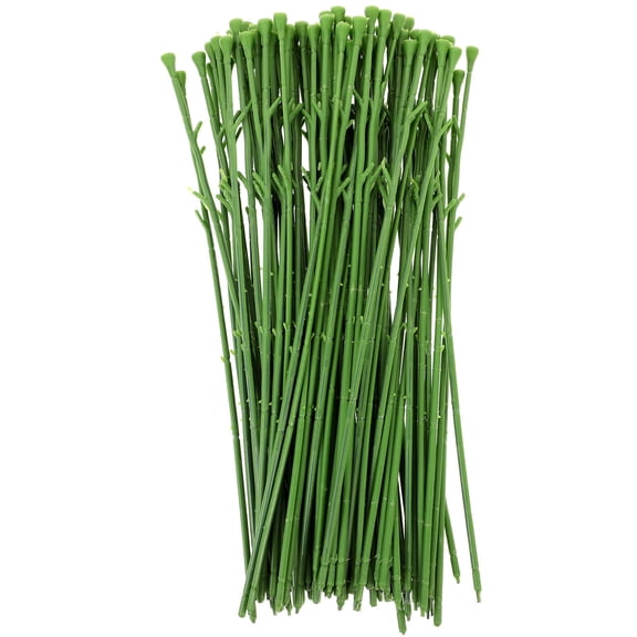 BESTONZON 50Pcs Flexible Green Flower Stem Wire for Artificial Flower Arrangement and DIY Crafts