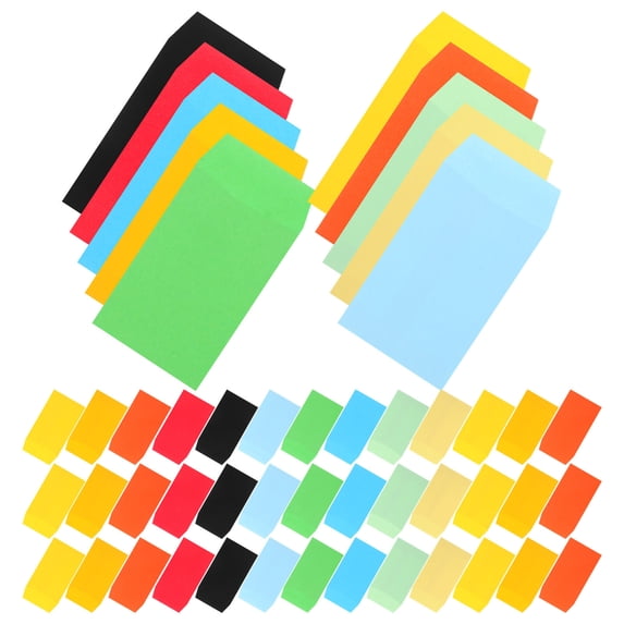 BESTONZON Water Glue Colored Small Envelopes for Storing Small Parts 50Pcs