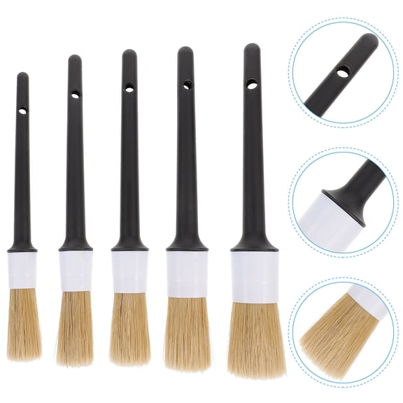BESTONZON 5PCS Car Cleaning Tool Round Head Plastic Multi Detailing for Adults