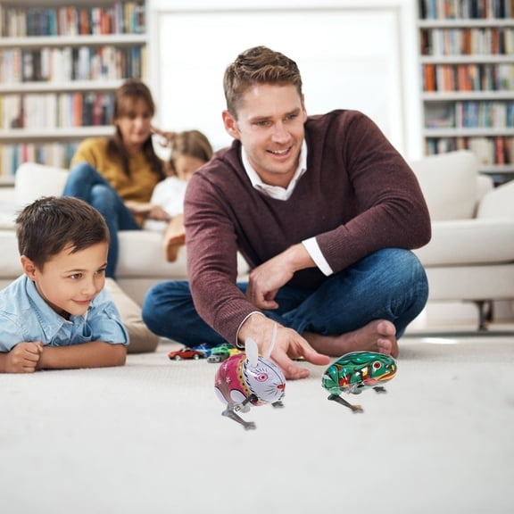 BESTONZON 5Pcs Wind Up Toys Vintage Clockwork Assorted Color Develop Fine Motor Skills Parents