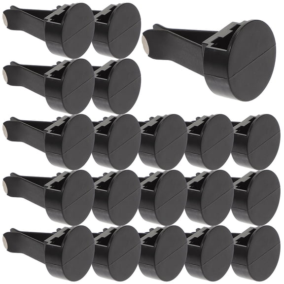 BESTONZON 60Pcs Car Vent Accessories Black Plastic Metal Auto Freshener Clips Space Saving Design