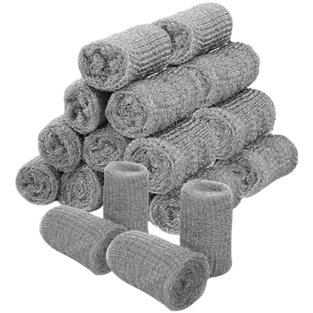 BESTONZON 60pcs Steel Wool Pads Gaps Blockers Ovens Scrubbers Steel Wool Cleaning Pads