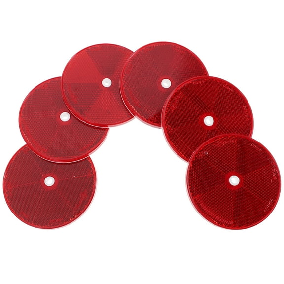 BESTONZON stick on reflectors Reflector Red Plastic 6pcs