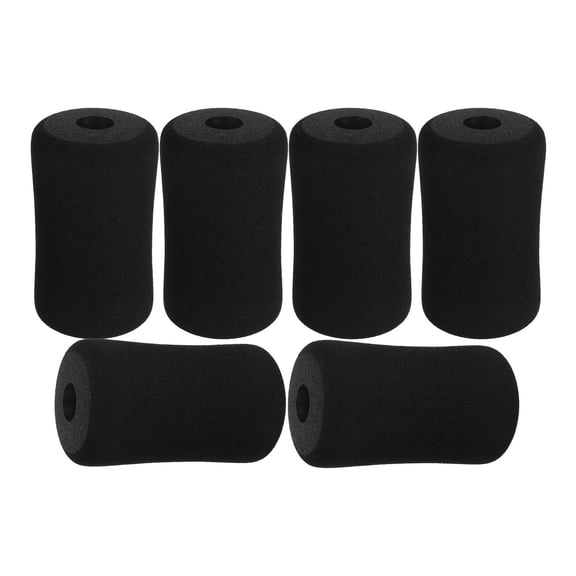 BESTONZON 6pcs Weight Bench Accessories Foam Foot Pad Rollers Black for Exercise Equipment