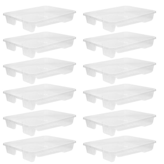 BESTONZON Paint Tray Liner PVC Transparent for Decoration Large Capacity 6Pcs