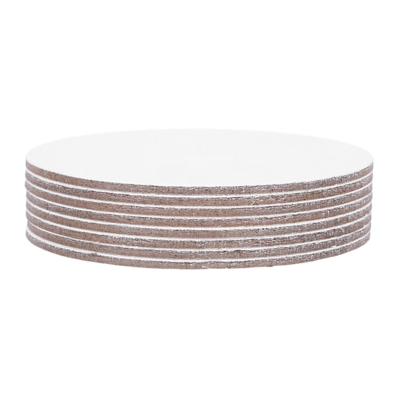 BESTONZON 8Pcs Round Canvas Boards White Artist Canvas Panels Durable and Suitable for Oils Acrylics Tempera
