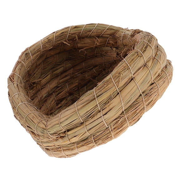 BESTONZON Handwoven Dark Brown Straw Chicken Coop Nest for Backyard Egg Laying and Poultry