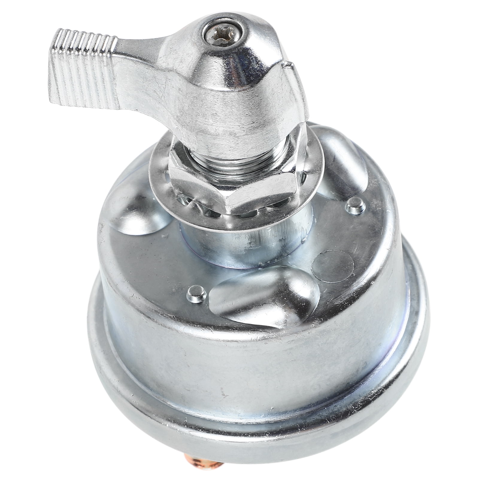 BESTONZON Rotary Knob Battery Disconnect Switch Silver Aluminum 1Pcs