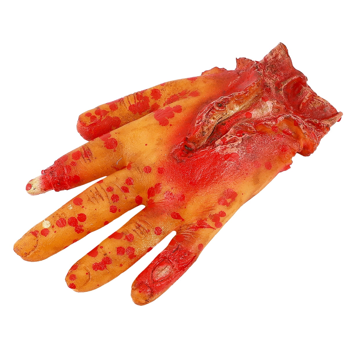 Halloween Scary Severed Hands & Feet Props – 2 Hands + 2 Feet, Realistic Latex With Bloody Details, Great For Haunted House & Pranks