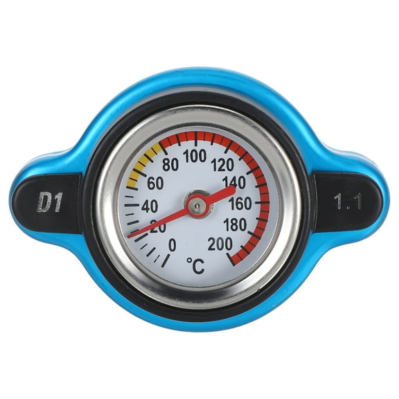 BESTONZON Radiator Cap with Water Temperature Gauge Thermometer for Car Cooling System Assorted Color