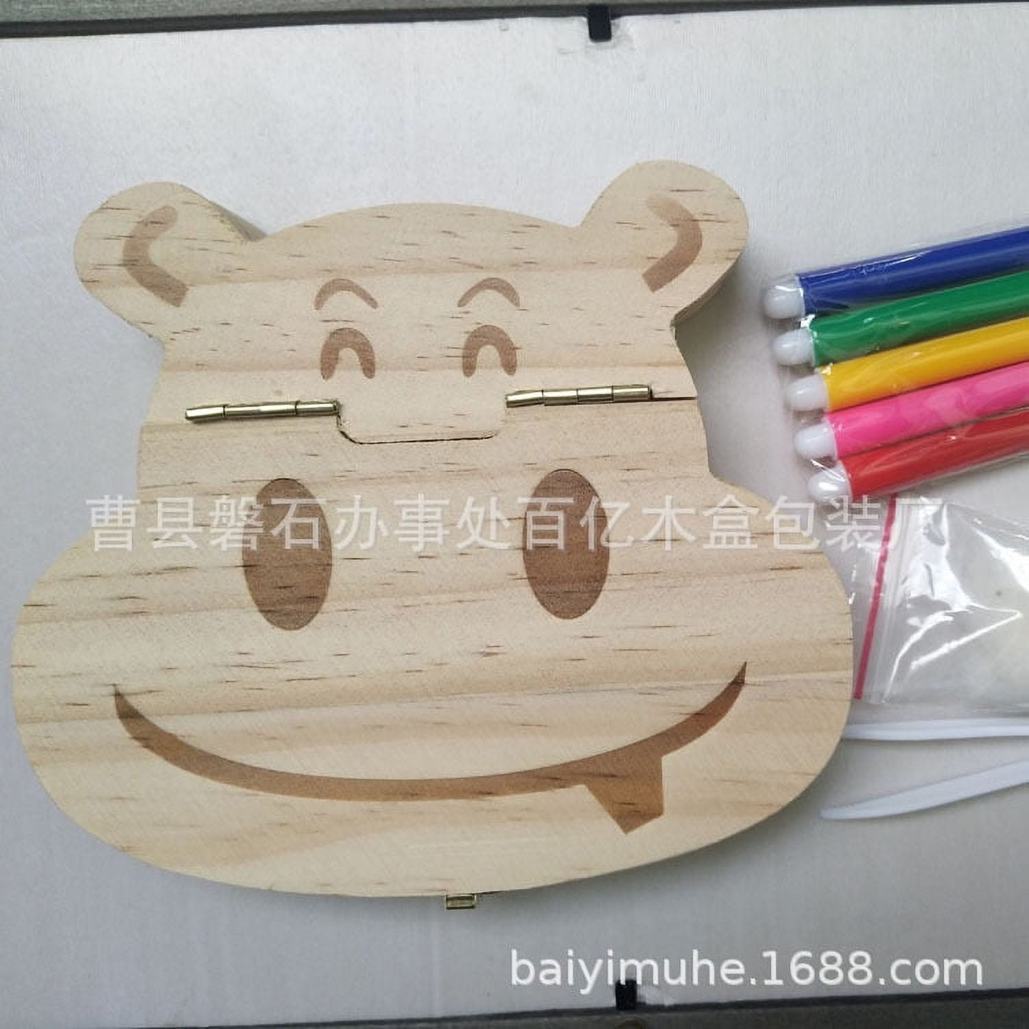 BESTONZON Cartoon Tooth Packing Box Fetal Hair Tooth Storage Container