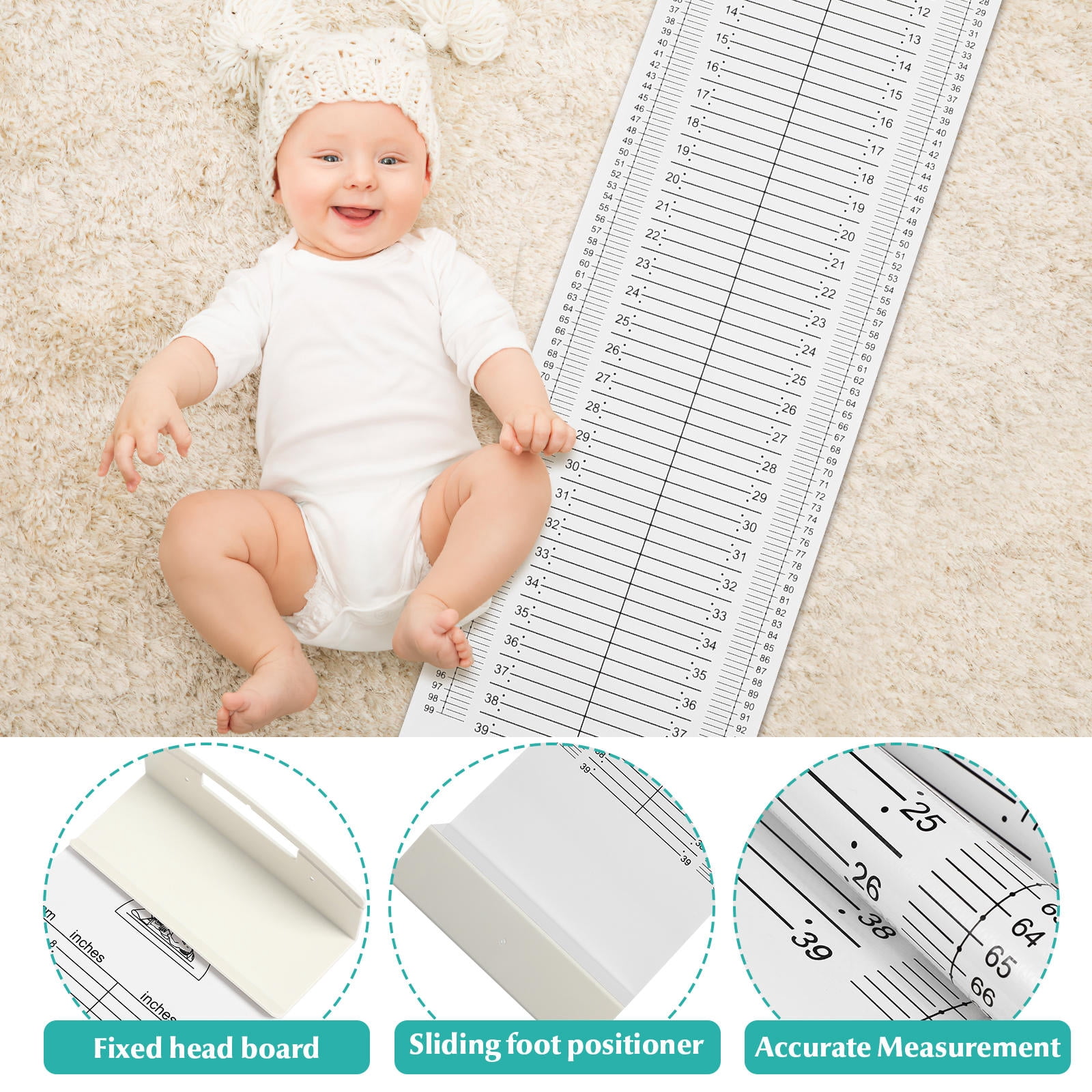 BESTONZON Growth Monitoring Height Rulers Baby PVC 1Pcs - Walmart.com