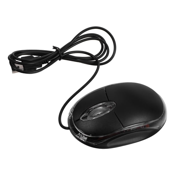 BESTONZON 1Pc Wired Optical Mouse for Laptop and Pc with Rapid Response Black