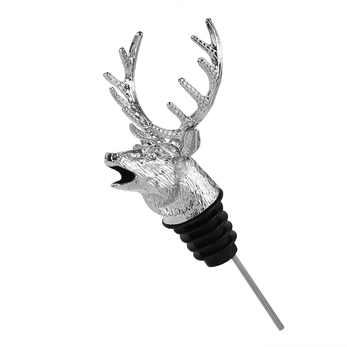 BESTONZON Deer Head Wine Pourer and Stopper Wine Aerator Decanter Stag with Silicone Rubber