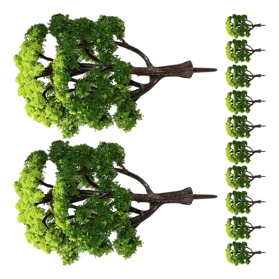BESTONZON Scenery Model Tree Greenery for Living Room and Kitchen 12Pcs