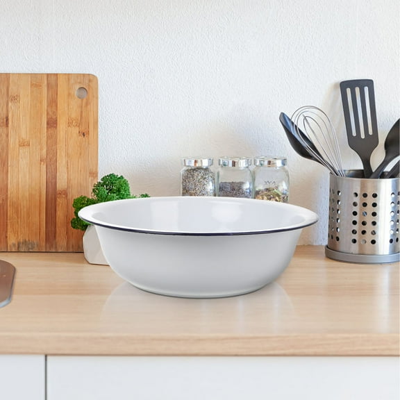 BESTONZON Multi Purpose Mixing Bowl Sourdough Bowl Enamel Household Items Daily Household Use 1Pcs