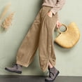 thumbnail image 1 of AUNVITO Women's Thickened Corduroy Pants Loose Fit Elastic Waist Winter Warm Wide Leg Casual Trousers 98%Cotton 2%Spandex 1PC, 1 of 8
