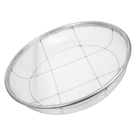 BESTONZON Durable Plated Silver Iron Soil Sifter, Fine 2Mm Mesh, Ideal for Home Gardening
