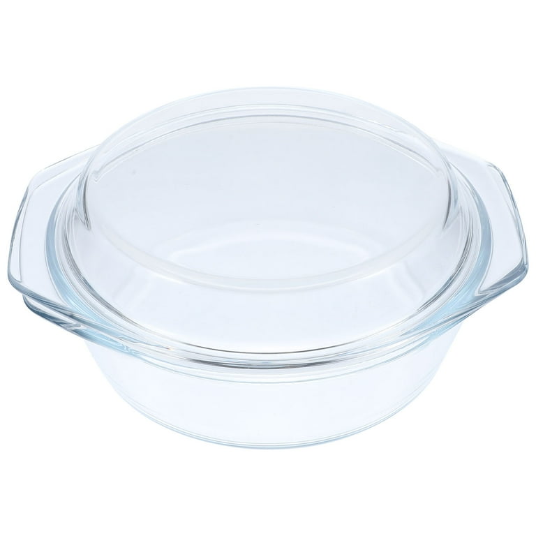 Glass Casserole Glass Bowl With Lid Microwave Safe Borosil Glass
